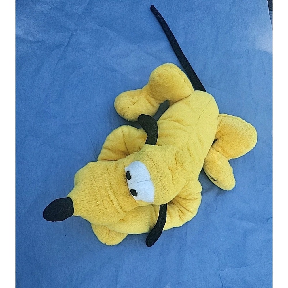 Disney Store Exclusive Pluto The Yellow‎ Dog Plush, Official Stamp, Large 16"